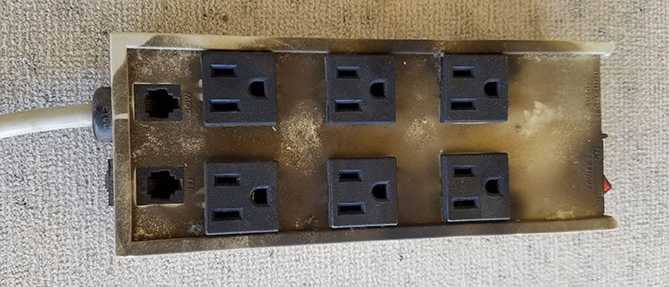 Blasted Surge Protector top